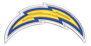 Patch Bordado Esportes Nfl Los Angeles Chargers 8x4cm