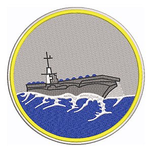 Patch Bordado Top Gun Porta Avioes 20x20cm