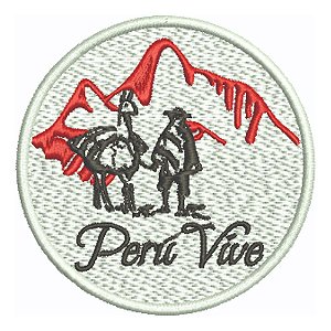 Patch Bordado Viagens Peru Vive 8x8cm
