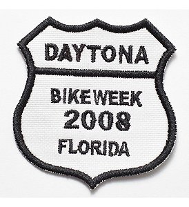 Patch Bordado Placas Daytona Bike Week 5,6x6cm