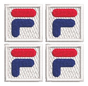 Patch Bordado Marcas Fila Logo Kit Com 4 25x25cm
