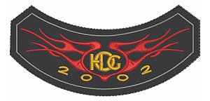 Patch Bordado Harley Davidson Hog 2002 Harley Davidson Anual 14,4x7cm