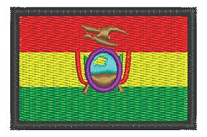 Patch Bordado Bandeiras Bandeira Bolivia 6x4cm