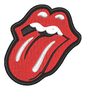 Patch Bordado Música Roling Stones Logo 7x7,5cm