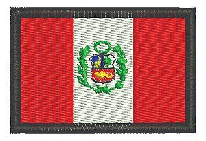 Patch Bordado Bandeiras Bandeira Peru 6x4cm