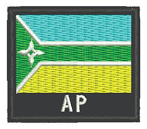 Patch Bordado Bandeiras Bandeira Amapa 4,5x4cm