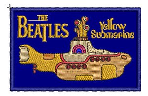 Patch Bordado Música Beatles Yellow Submarine 10x6,2cm