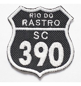Patch Bordado Placas Rio Do Rastro Sc390 5,6x6cm