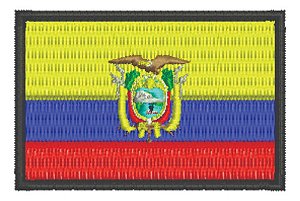Patch Bordado Bandeiras Bandeira Equador 8x5cm