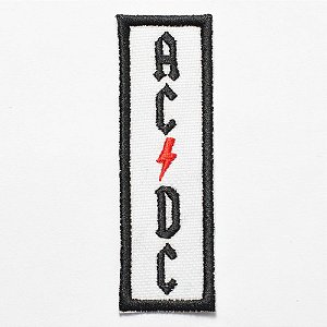 Patch Bordado Música Ac Dc Tarjeta 3x9cm