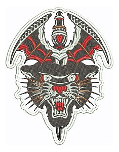 Patch Bordado Grandes Pantera Old 22x28cm