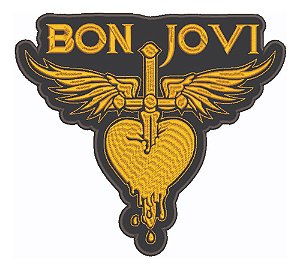 Patch Bordado Música Bon Jovi 28x25cm