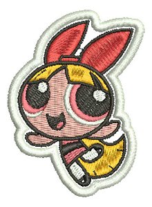 Patch Bordado Cartoons Patch Poderosas Florzinha 5x7cm