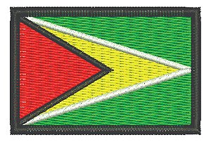 Patch Bordado Bandeiras Bandeira Guiana 8x5cm