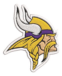 Patch Bordado Esportes Nfl Minnesota Vikings 8x4cm