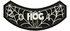 Patch Bordado Harley Davidson Hog 2011 Harley Davidson Anual 14,4x7cm