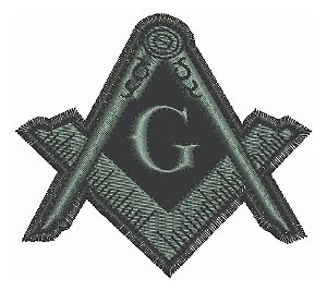 Patch Bordado Masson Esquadro E Compasso Msn004 8x7cm