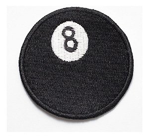 Patch Bordado Cartoons Bola 8 7x7cm