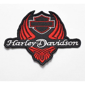 Patch Bordado Harley Davidson Tribal 10x7,1cm