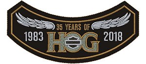 Patch Bordado Harley Davidson Hog 2018 Harley Davidson Anual 14,4x7cm