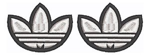 Patch Bordado Marcas Kit 2 adidas Logo Antigo Flor Mrc059l080 8x6cm