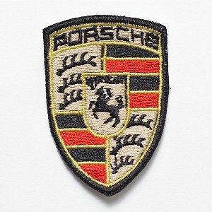 Patch Bordado Carros Porsche Logo 5x7cm