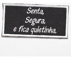 Patch Bordado Frases Frase Motociclista 14 9x4,5cm