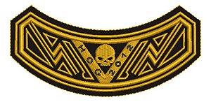 Patch Bordado Harley Davidson Hog 2012 Harley Davidson Anual 14,4x7cm