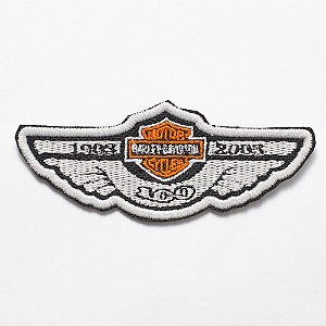 Patch Bordado Harley Davidson 100 Anos 10x3,8cm