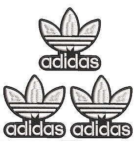 Patch Bordado Marcas adidas Antigo Fundo 5x5cm