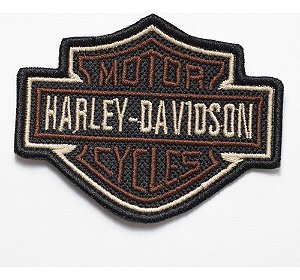 Patch Bordado Harley Davidson Logo Marron 8x6,3cm