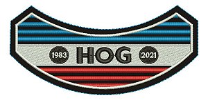 Patch Bordado Harley Davidson Hog 2021 Harley Davidson Anual 14,4x7cm