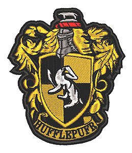 Patch Bordado Cartoons Harry Potter Hufflepuff - Lufa-lufa Dsn067 8,6x10cm