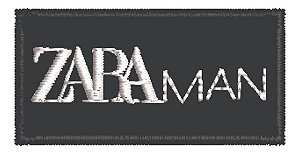 Patch Bordado Marcas Zara Man 4x2cm