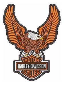 Patch Bordado Harley Davidson Aguia Tradicio 34x25cm