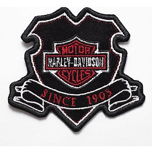 Patch Bordado Harley Davidson Since 1903 9x8cm