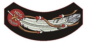Patch Bordado Harley Davidson Hog 2005 Harley Davidson Anual 14,4x7cm