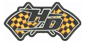 Patch Bordado Harley Davidson Bandeira Lar 10x5cm