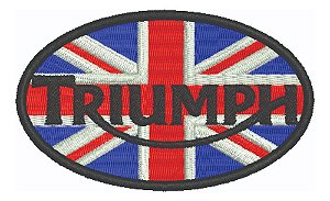 Patch Bordado Triumph England Oval 30x18cm