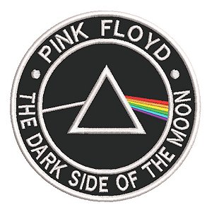 Patch Bordado Música Pink Floyd Dark Side 11x11cm
