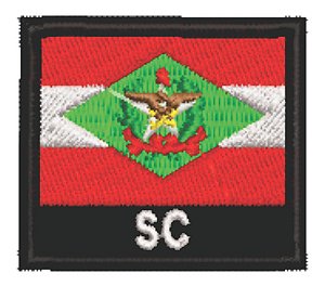 Patch Bordado Bandeiras Bandeira Santa Catarina 4,5x4cm