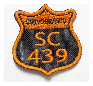 Patch Bordado Placas Corvo Sc439 Face 5,7x6cm