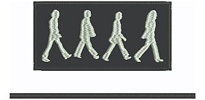 Patch Bordado Música Beatles Abbey Road 9x4,5cm