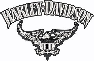 Patch Bordado Harley Davidson Iron 883 34x17cm