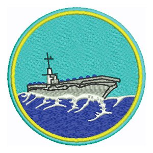 Patch Bordado Top Gun Porta Avioes 10x8cm