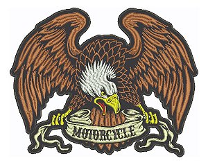 Patch Bordado Grandes Aguia Mororcycles 28x22cm