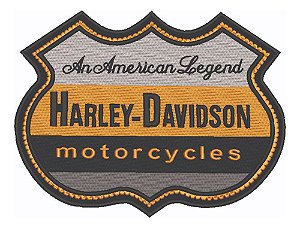 Patch Bordado Harley Davidson American Legend 30x23cm