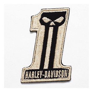 Patch Bordado Harley Davidson N One Skul 7x10cm