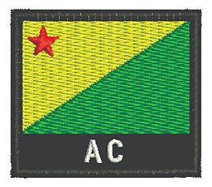 Patch Bordado Bandeiras Bandeira Acre 6x4cm