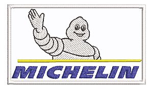 Patch Bordado Marcas Michelin Logo 10x5,7cm